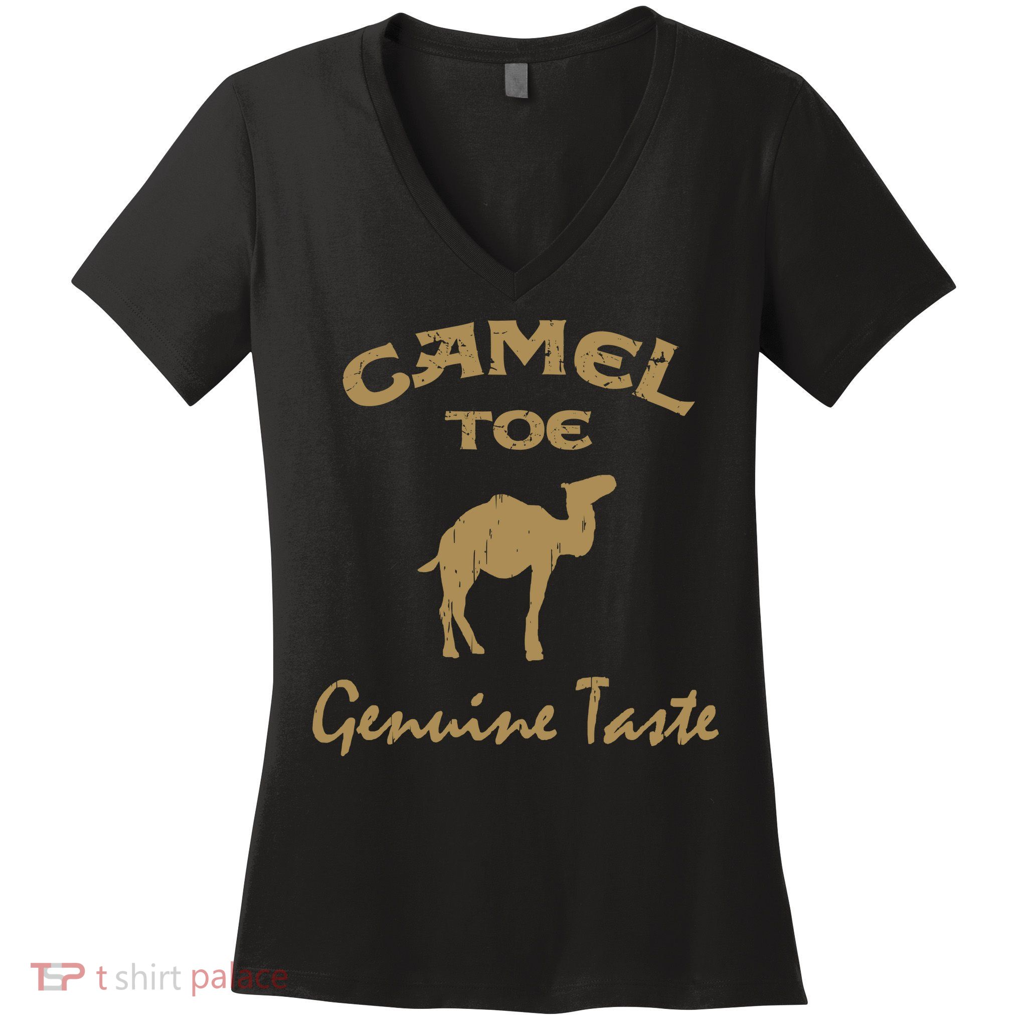 Camel Toe Genuine Taste Funny Women's V-Neck T-Shirt