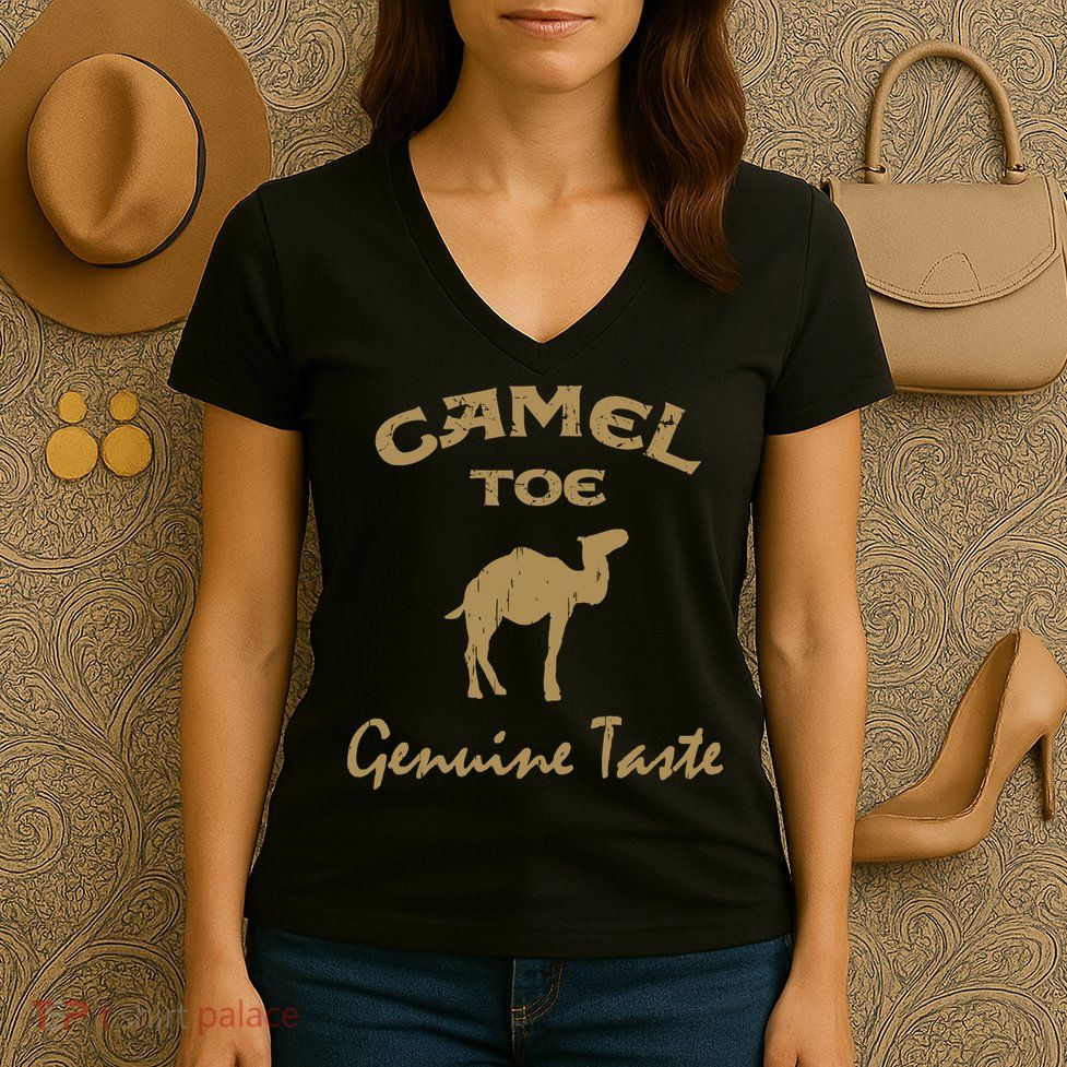 Camel Toe Genuine Taste Funny Women's V-Neck T-Shirt