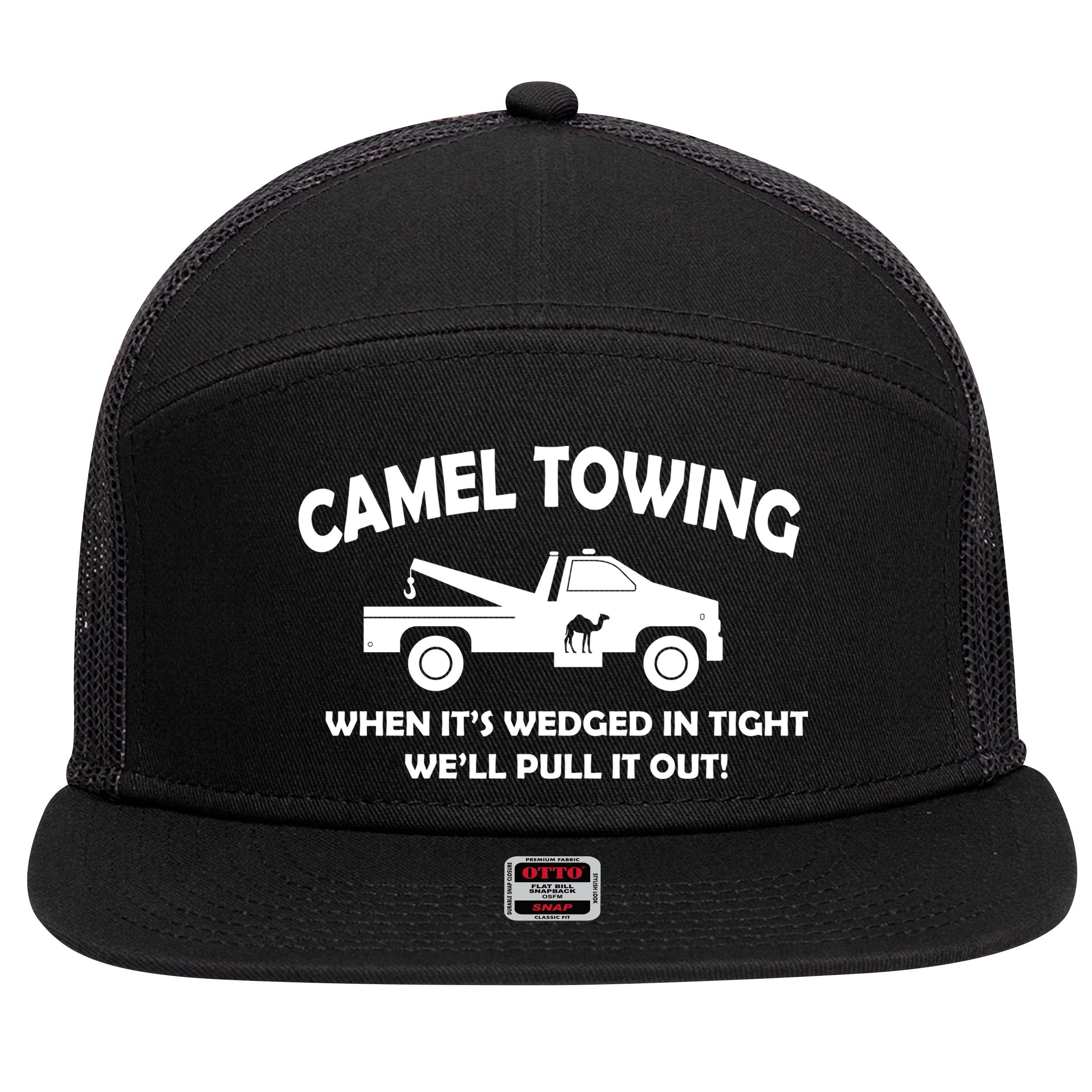 Camel Towing 7 Panel Mesh Trucker Snapback Hat