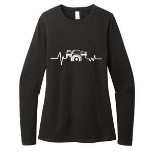 Camera Photographer Heartbeat Womens CVC Long Sleeve Shirt