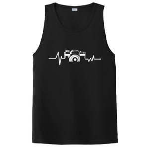 Camera Photographer Heartbeat PosiCharge Competitor Tank