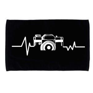 Camera Photographer Heartbeat Microfiber Hand Towel