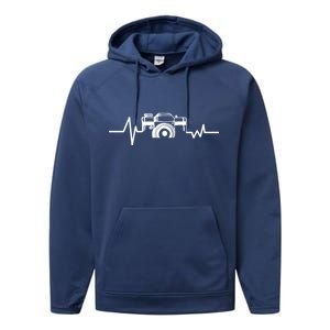 Camera Photographer Heartbeat Performance Fleece Hoodie