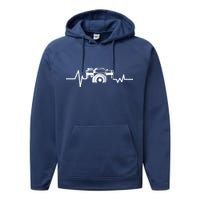 Camera Photographer Heartbeat Performance Fleece Hoodie