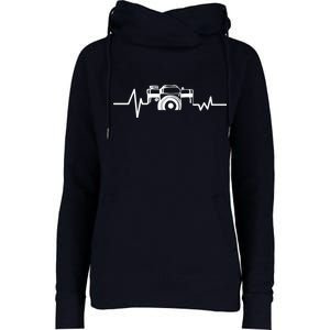 Camera Photographer Heartbeat Womens Funnel Neck Pullover Hood