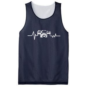 Camera Photographer Heartbeat Mesh Reversible Basketball Jersey Tank