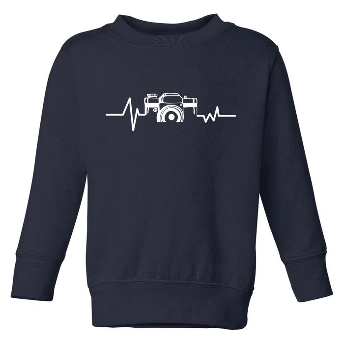 Camera Photographer Heartbeat Toddler Sweatshirt