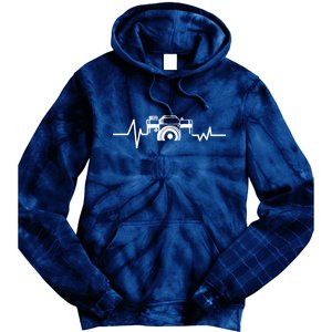 Camera Photographer Heartbeat Tie Dye Hoodie