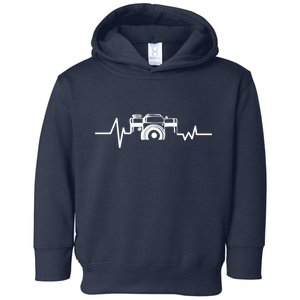 Camera Photographer Heartbeat Toddler Hoodie