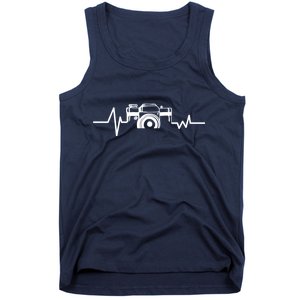 Camera Photographer Heartbeat Tank Top