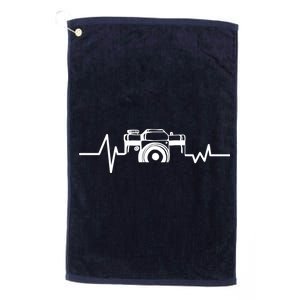 Camera Photographer Heartbeat Platinum Collection Golf Towel