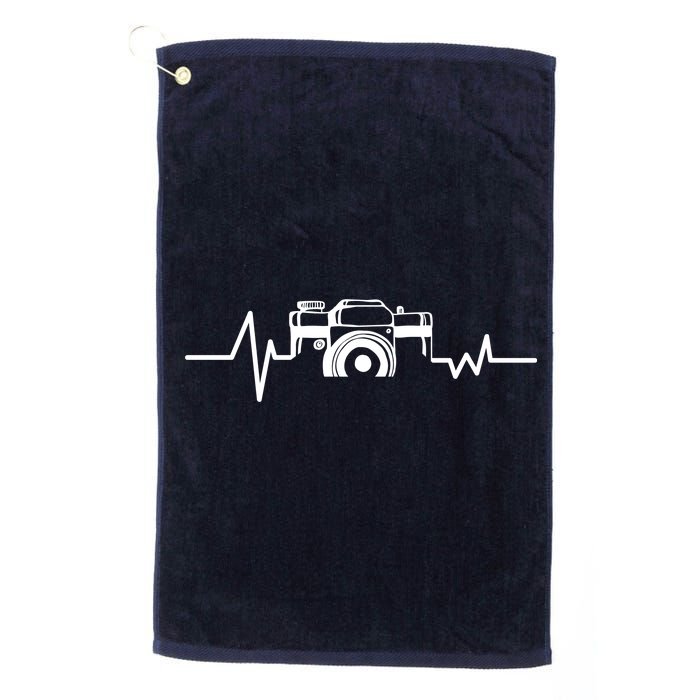 Camera Photographer Heartbeat Platinum Collection Golf Towel