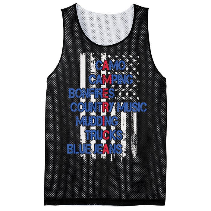 Camo Camping Bonfires Country Music Mudding  Trucks Blue Jeans Mesh Reversible Basketball Jersey Tank