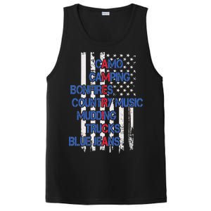 Camo Camping Bonfires Country Music Mudding  Trucks Blue Jeans PosiCharge Competitor Tank