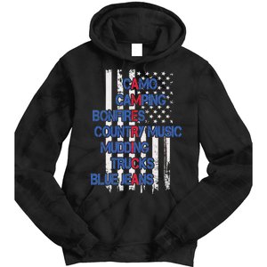 Camo Camping Bonfires Country Music Mudding  Trucks Blue Jeans Tie Dye Hoodie