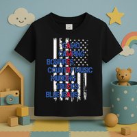 Camo Camping Bonfires Country Music Mudding  Trucks Blue Jeans Toddler T-Shirt