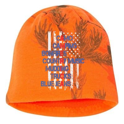 Camo Camping Bonfires Country Music Mudding  Trucks Blue Jeans Kati - Camo Knit Beanie