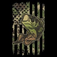 Camouflage American Flag Fishing Camo Tall T-Shirt