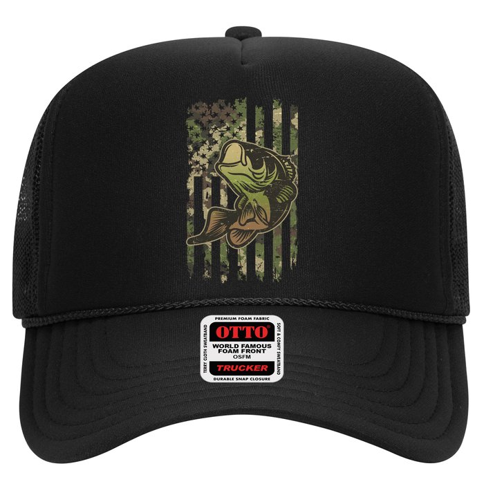 Camouflage American Flag Fishing Camo Trucker Hat
