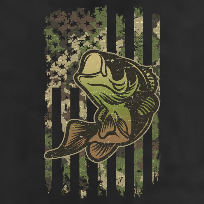 Camouflage American Flag Fishing Camo Trucker Hat