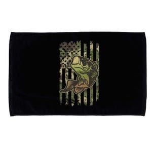 Camouflage American Flag Fishing Camo Microfiber Hand Towel