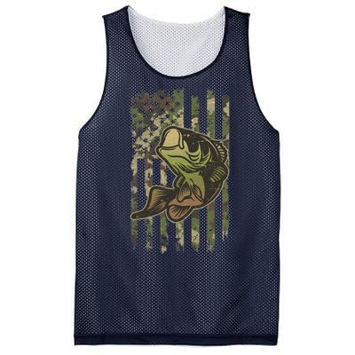 Camouflage American Flag Fishing Camo Mesh Reversible Basketball Jersey Tank