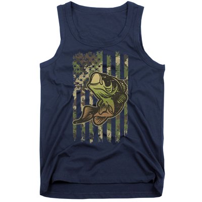 Camouflage American Flag Fishing Camo Tank Top