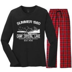 Camp Crystal Lake Women's Long Sleeve Flannel Pajama Set 