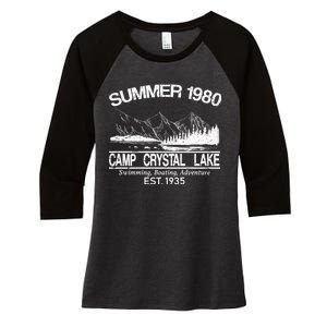 Camp Crystal Lake Women's Tri-Blend 3/4-Sleeve Raglan Shirt