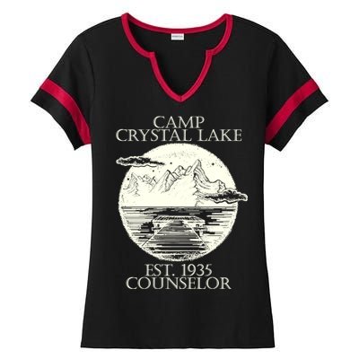 Camp Crystal Lake Counselor Ladies Halftime Notch Neck Tee