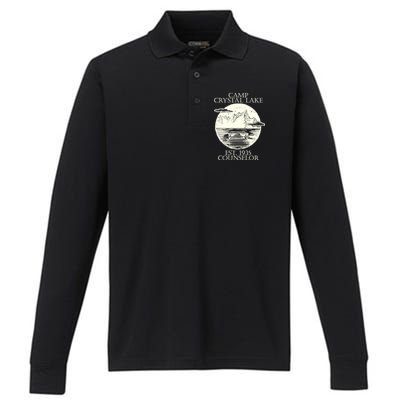 Camp Crystal Lake Counselor Performance Long Sleeve Polo