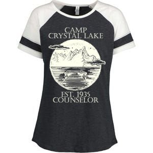 Camp Crystal Lake Counselor Enza Ladies Jersey Colorblock Tee