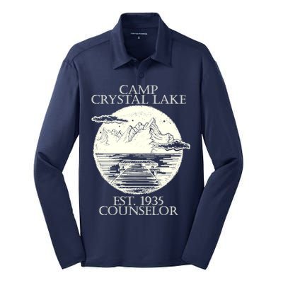 Camp Crystal Lake Counselor Silk Touch Performance Long Sleeve Polo