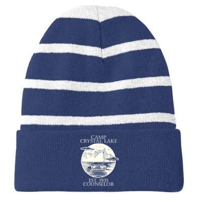 Camp Crystal Lake Counselor Striped Beanie with Solid Band