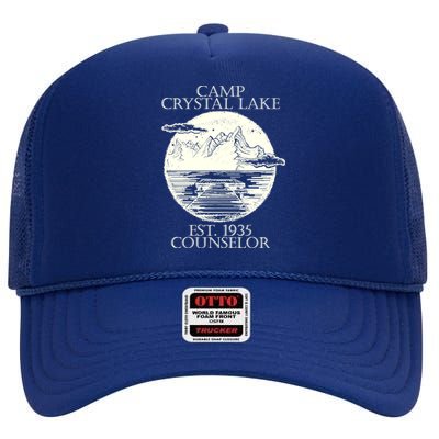 Camp Crystal Lake Counselor High Crown Mesh Back Trucker Hat