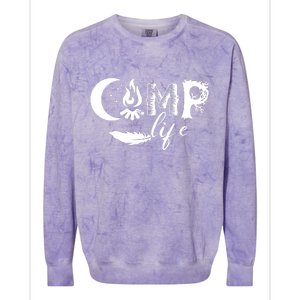 Camp Life Cute Camping Nature Logo Colorblast Crewneck Sweatshirt