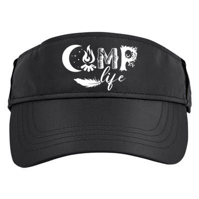Camp Life Cute Camping Nature Logo Adult Drive Performance Visor