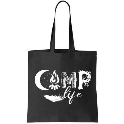 Camp Life Cute Camping Nature Logo Bag