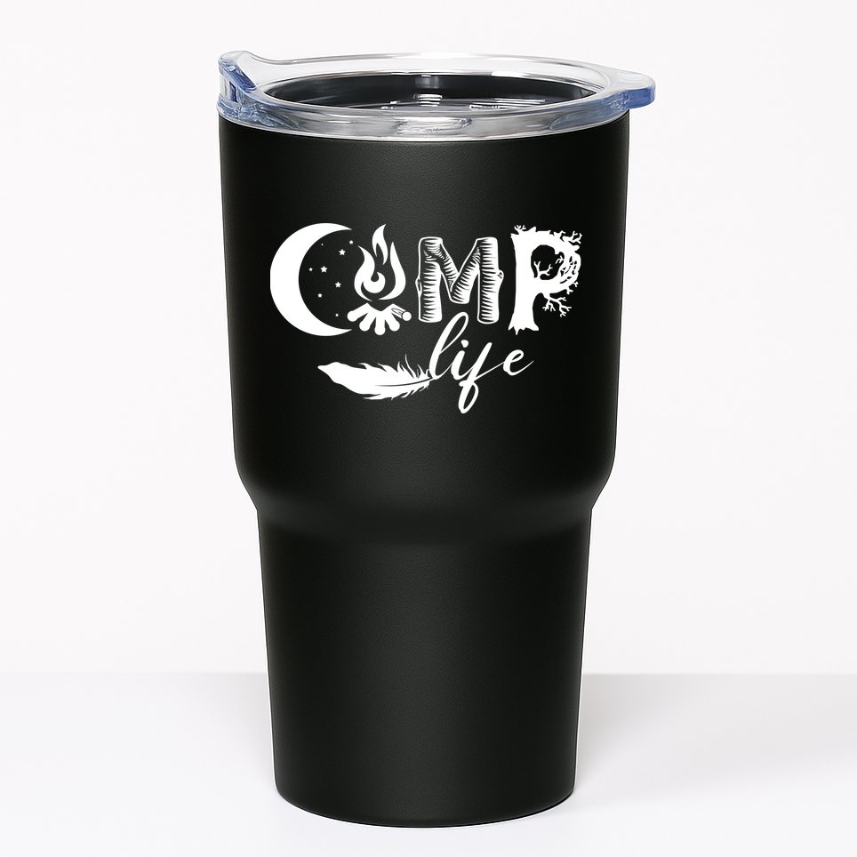 Camp Life Cute Camping Nature Logo Tumbler