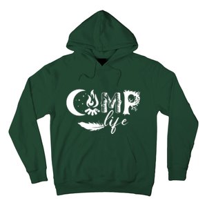 Camp Life Cute Camping Nature Logo Hoodie