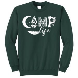 Camp Life Cute Camping Nature Logo Sweatshirt