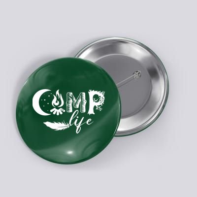 Camp Life Cute Camping Nature Logo Button