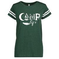 Camp Life Cute Camping Nature Logo Enza Ladies Jersey Football T-Shirt