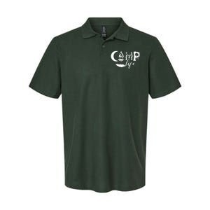 Camp Life Cute Camping Nature Logo Softstyle Adult Sport Polo