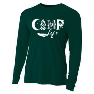 Camp Life Cute Camping Nature Logo Cooling Performance Long Sleeve Crew