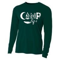 Camp Life Cute Camping Nature Logo Cooling Performance Long Sleeve Crew