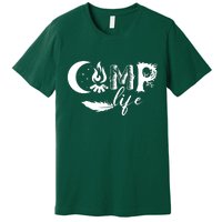 Camp Life Cute Camping Nature Logo Premium T-Shirt