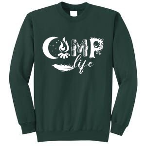 Camp Life Cute Camping Nature Logo Tall Sweatshirt