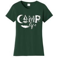 Camp Life Cute Camping Nature Logo Women's T-Shirt