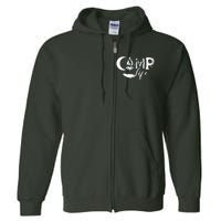 Camp Life Cute Camping Nature Logo Full Zip Hoodie